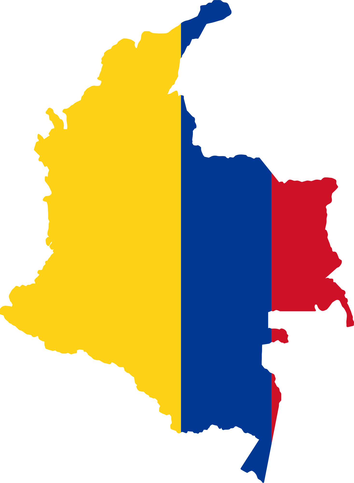 Colombia Flag Map from openclipart.org
